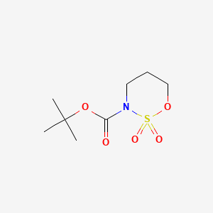 tert-Butyl 2,2-dioxooxathiazinane-3-carboxylate chemical structure (CAS 521267-18-5)