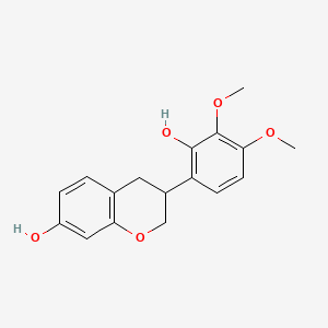 3-(2-Hydroxy-3,4-dimethoxyphenyl)chroman-7-ol chemical structure (CAS 52250-35-8)