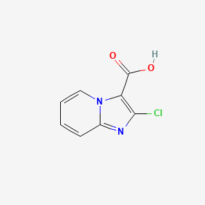 2-Chloroimidazo[1,2-a]pyridine-3-carboxylic acid chemical structure (CAS 522604-25-7)
