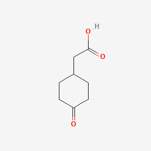 2-(4-Oxocyclohexyl)acetic acid chemical structure (CAS 52263-23-7)