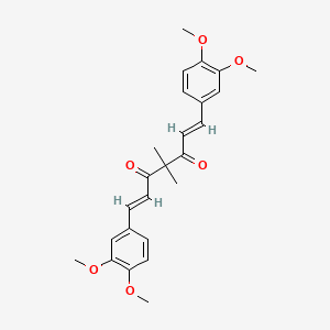 (1E,6E)-1,7-Bis(3,4-dimethoxyphenyl)-4,4-dimethylhepta-1,6-diene-3,5-dione chemical structure (CAS 52328-97-9)