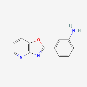 3-(Oxazolo[4,5-b]pyridin-2-yl)aniline chemical structure (CAS 52333-90-1)