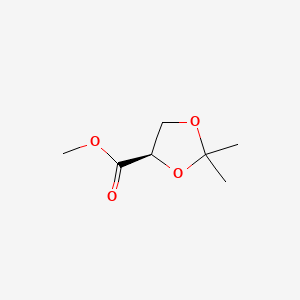 (R)-Methyl 2,2-dimethyl-1,3-dioxolane-4-carboxylate chemical structure (CAS 52373-72-5)
