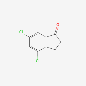 4,6-Dichloro-2,3-dihydro-1H-inden-1-one chemical structure (CAS 52397-81-6)