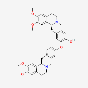 4-(((R)-6,7-Dimethoxy-2-methyl-1,2,3,4-tetrahydroisoquinolin-1-yl)methyl)-2-(4-(((R)-6,7-dimethoxy-2-methyl-1,2,3,4-tetrahydroisoquinolin-1-yl)methyl)phenoxy)phenol chemical structure (CAS 524-17-4)