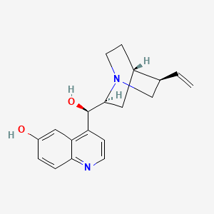 4-((R)-Hydroxy((1S,2S,4S,5R)-5-vinylquinuclidin-2-yl)methyl)quinolin-6-ol chemical structure (CAS 524-63-0)