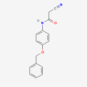 N-(4-(Benzyloxy)phenyl)-2-cyanoacetamide chemical structure (CAS 524036-03-1)