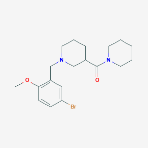 (1-(5-Bromo-2-methoxybenzyl)piperidin-3-yl)(piperidin-1-yl)methanone chemical structure (CAS 524058-63-7)