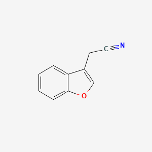 1-Benzofuran-3-ylacetonitrile chemical structure (CAS 52407-43-9)