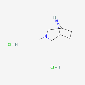 3-Methyl-3,8-diazabicyclo[3.2.1]octane dihydrochloride chemical structure (CAS 52407-92-8)
