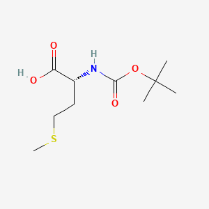 (R)-2-((tert-Butoxycarbonyl)amino)-4-(methylthio)butanoic acid chemical structure (CAS 5241-66-7)