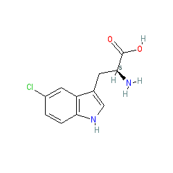 (S)-2-Amino-3-(5-chloro-1H-indol-3-yl)propanoic acid chemical structure (CAS 52448-15-4)