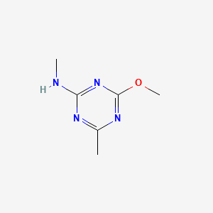 4-Methoxy-N,6-dimethyl-1,3,5-triazin-2-amine chemical structure (CAS 5248-39-5)