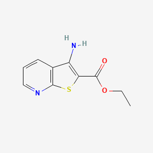 Ethyl 3-aminothieno[2,3-b]pyridine-2-carboxylate chemical structure (CAS 52505-46-1)