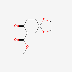 Methyl 8-oxo-1,4-dioxaspiro[4.5]decane-7-carboxylate chemical structure (CAS 52506-21-5)