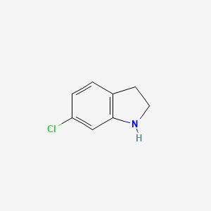 6-Chloro-2,3-dihydro-1H-indole chemical structure (CAS 52537-00-5)