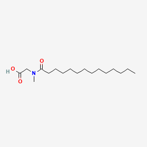N-Methyl-N-tetradecanoylglycine chemical structure (CAS 52558-73-3)