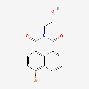 6-Bromo-2-(2-hydroxyethyl)-1H-benzo[de]isoquinoline-1,3(2H)-dione chemical structure (CAS 52559-37-2)