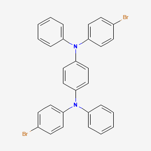 N1,N4-Bis(4-bromophenyl)-N1,N4-diphenylbenzene-1,4-diamine chemical structure (CAS 525602-17-9)