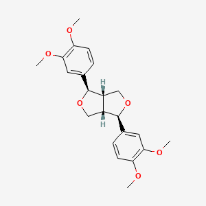 (1R,3aS,4R,6aS)-1,4-Bis(3,4-dimethoxyphenyl)tetrahydro-1H,3H-furo[3,4-c]furan chemical structure (CAS 526-06-7)