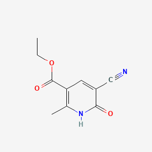 Ethyl 5-cyano-1,6-dihydro-2-methyl-6-oxo-3-pyridinecarboxylate chemical structure (CAS 52600-52-9)