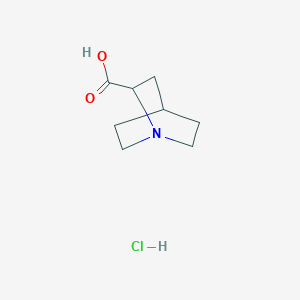 1-Azabicyclo[2.2.2]octane-2-carboxylic acid hydrochloride chemical structure (CAS 52601-23-7)