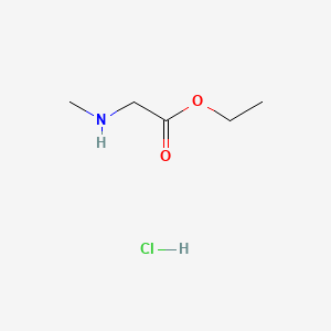 Ethyl 2-(methylamino)acetate hydrochloride chemical structure (CAS 52605-49-9)