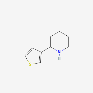 2-(Thiophen-3-yl)piperidine chemical structure (CAS 526183-33-5)