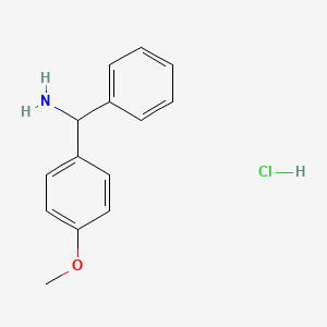 (4-Methoxyphenyl)(phenyl)methylamine chemical structure (CAS 5267-46-9)