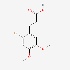 3-(2-Bromo-4,5-dimethoxyphenyl)propanoic acid chemical structure (CAS 52679-49-9)