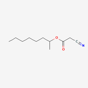 Octan-2-yl 2-cyanoacetate chemical structure (CAS 52688-08-1)