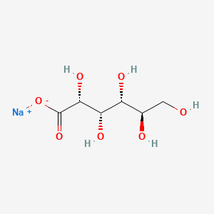 Sodium (2R,3S,4R,5R)-2,3,4,5,6-pentahydroxyhexanoate chemical structure (CAS 527-07-1)