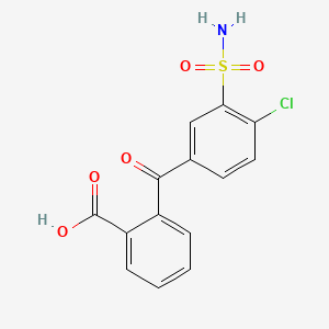 2-(4-Chloro-3-sulfamoylbenzoyl)benzoic acid chemical structure (CAS 5270-74-6)
