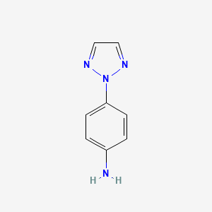 4-(2H-1,2,3-Triazol-2-yl)aniline chemical structure (CAS 52708-34-6)