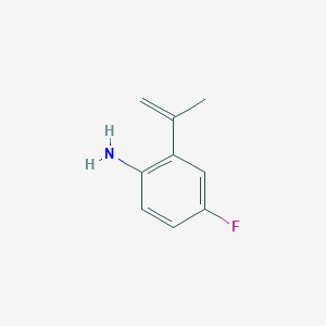 4-Fluoro-2-(prop-1-en-2-yl)aniline chemical structure (CAS 5273-41-6)