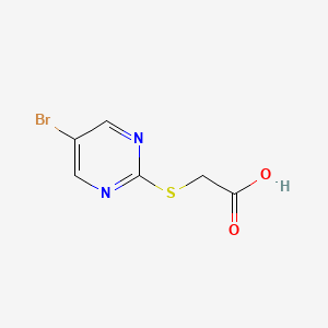 2-((5-Bromopyrimidin-2-yl)thio)acetic acid chemical structure (CAS 52767-92-7)