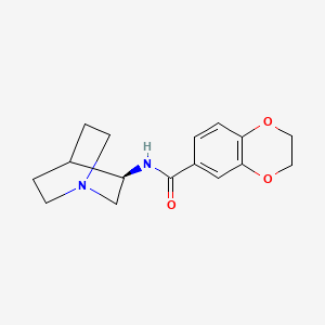 (R)-N-(Quinuclidin-3-yl)-2,3-dihydrobenzo[b][1,4]dioxine-6-carboxamide chemical structure (CAS 527680-56-4)