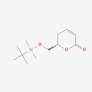 (S)-6-(((tert-Butyldimethylsilyl)oxy)methyl)-5,6-dihydro-2H-pyran-2-one chemical structure (CAS 527742-73-0)