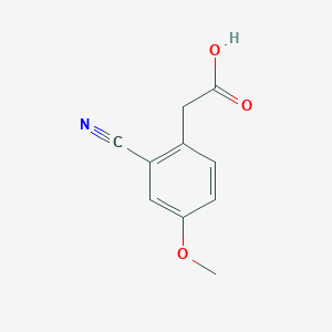 2-(2-Cyano-4-methoxyphenyl)acetic acid chemical structure (CAS 52786-67-1)