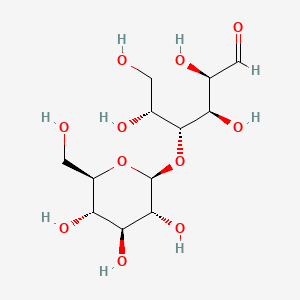 (2R,3R,4R,5R)-2,3,5,6-Tetrahydroxy-4-(((2S,3R,4S,5S,6R)-3,4,5-trihydroxy-6-(hydroxymethyl)tetrahydro-2H-pyran-2-yl)oxy)hexanal chemical structure (CAS 528-50-7)