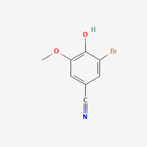 3-Bromo-4-hydroxy-5-methoxybenzonitrile chemical structure (CAS 52805-45-5)