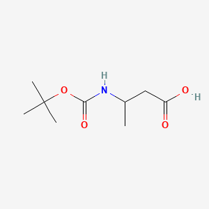 3-((tert-Butoxycarbonyl)amino)butanoic acid chemical structure (CAS 52815-19-7)