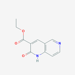 Ethyl 2-oxo-1,2-dihydro-1,6-naphthyridine-3-carboxylate chemical structure (CAS 52816-56-5)