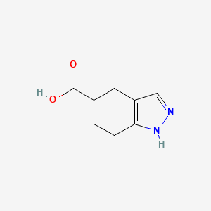 4,5,6,7-Tetrahydro-1H-indazole-5-carboxylic acid chemical structure (CAS 52834-38-5)