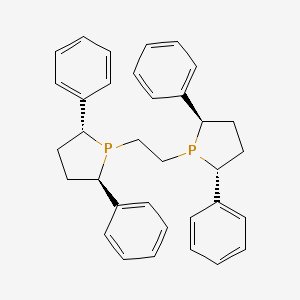 1,2-Bis((2R,5R)-2,5-diphenylphospholan-1-yl)ethane chemical structure (CAS 528565-79-9)