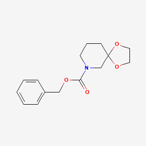 Benzyl 1,4-dioxa-7-azaspiro[4.5]decane-7-carboxylate chemical structure (CAS 528594-63-0)
