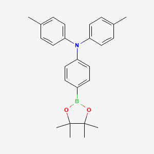 4-Methyl-N-(4-(4,4,5,5-tetramethyl-1,3,2-dioxaborolan-2-yl)phenyl)-N-(p-tolyl)aniline chemical structure (CAS 528610-00-6)