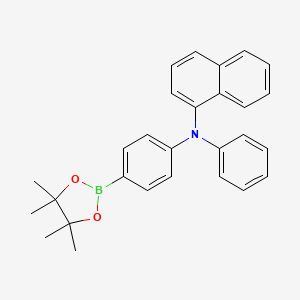 N-Phenyl-N-(4-(4,4,5,5-tetramethyl-1,3,2-dioxaborolan-2-yl)phenyl)naphthalen-1-amine chemical structure (CAS 528610-01-7)