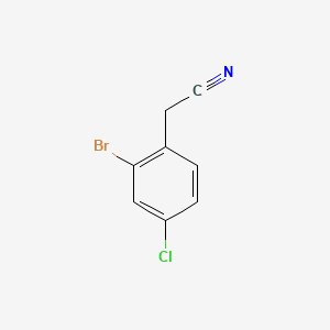2-(2-Bromo-4-chlorophenyl)acetonitrile chemical structure (CAS 52864-54-7)