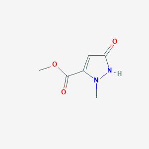 Methyl 2-methyl-5-oxo-2,5-dihydro-1H-pyrazole-3-carboxylate chemical structure (CAS 52867-42-2)